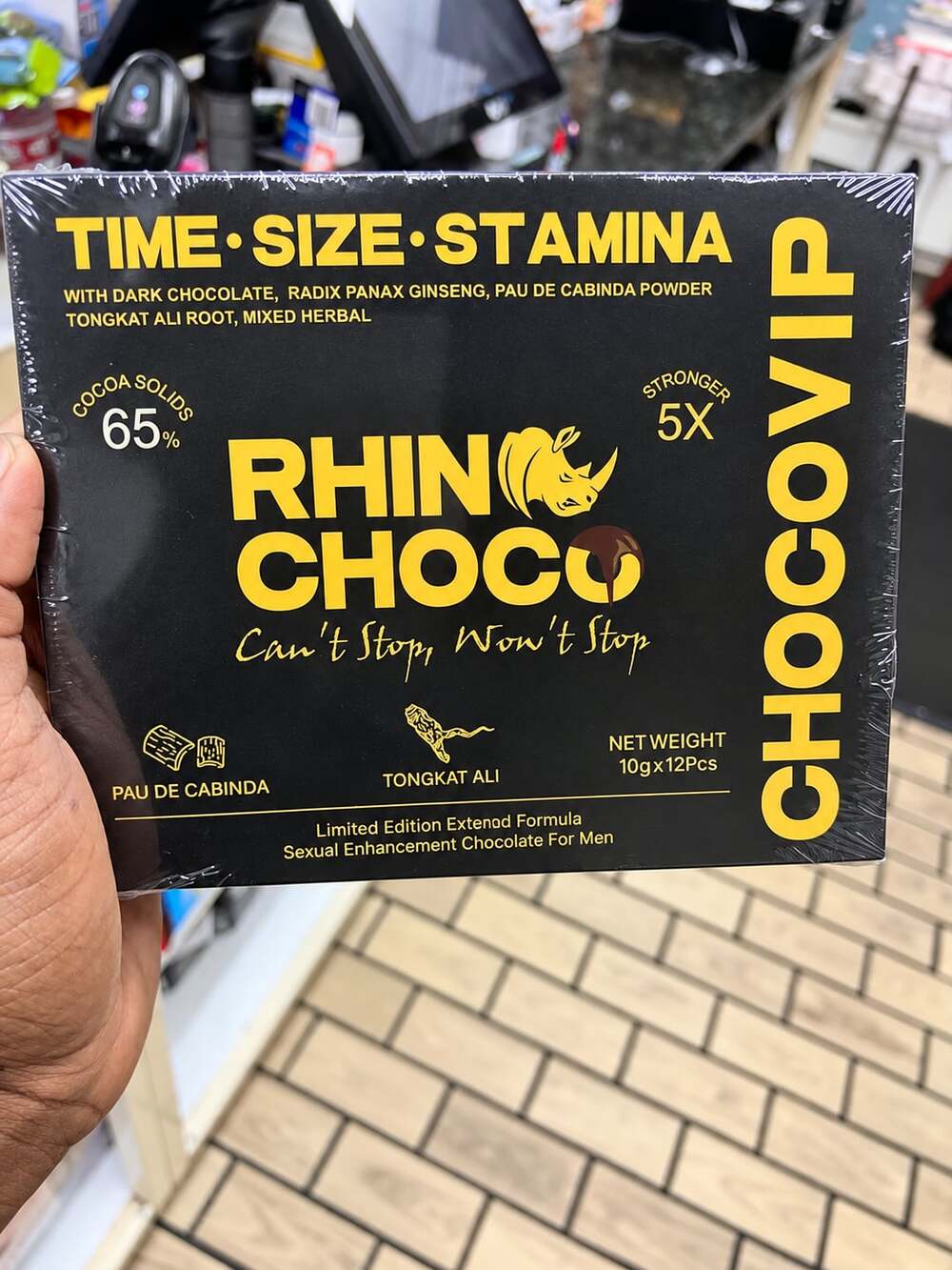 Rhino Choco Chocovip Sexual Enhancement Chocolate For Men 12 Pcs